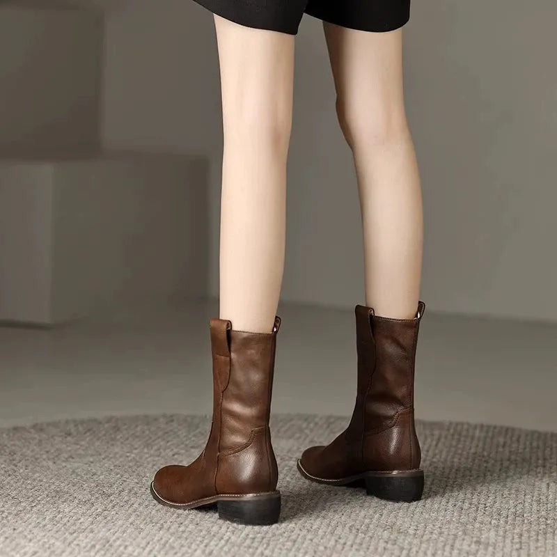 Women's Block Heel Ankle Boots - Everyday Elegance and Comfort