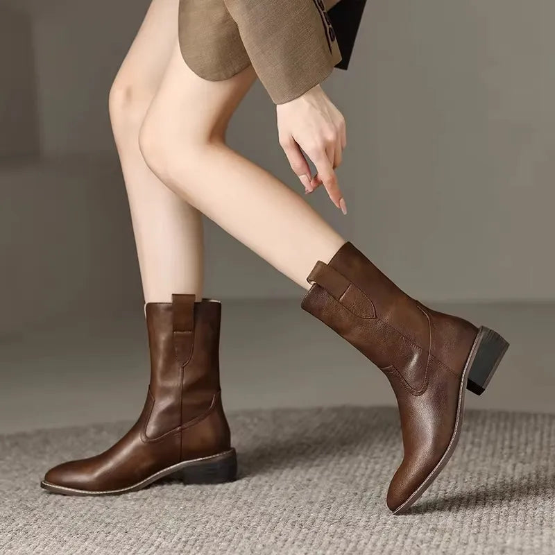 Women's Block Heel Ankle Boots - Everyday Elegance and Comfort