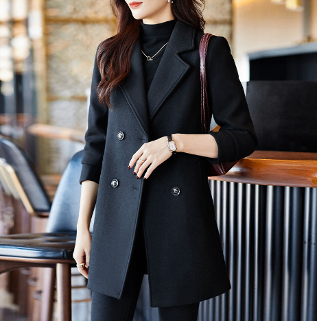 Women's Long Blazer Coat - Timeless Winter Elegance