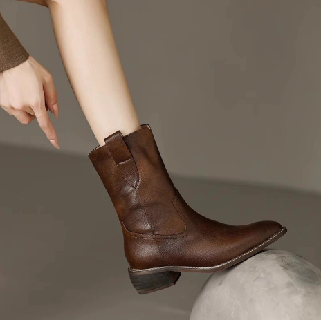 Women's Block Heel Ankle Boots - Everyday Elegance and Comfort