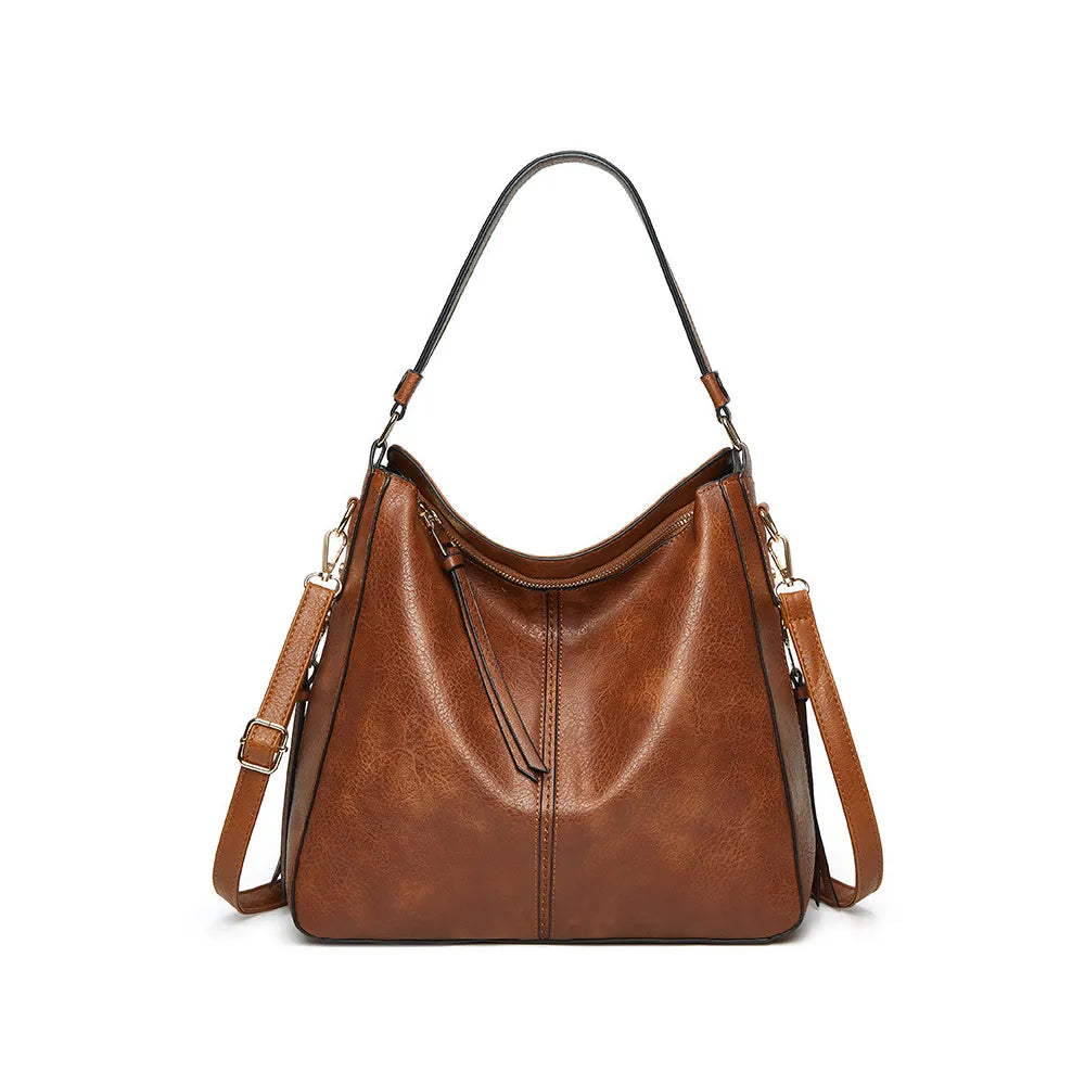Women's shoulder bag - Urban elegance in brown